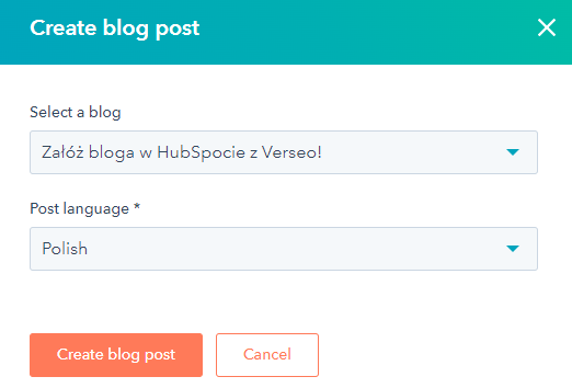 Dodawanie wpisów na blog HubSpot