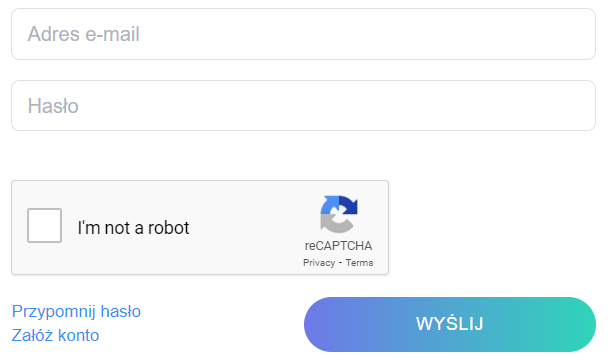ReCAPTCHA - nie jestem robotem!