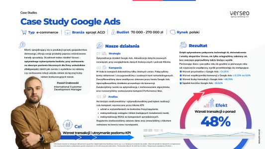 case study dużej kampanii google ads